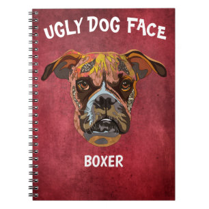Unique Boxer laide Carnet visage chien