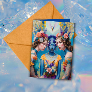 Unique Bridesmaid Proposal AI Art Whimsical Card