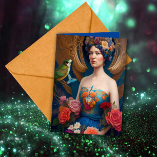 Unique Bridesmaid Proposal AI Art Whimsical Card