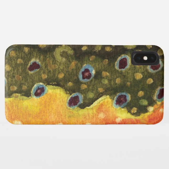 Unique Brook Trout for Fly Fishing Angler's Case-Mate iPhone Case (Back (Horizontal))