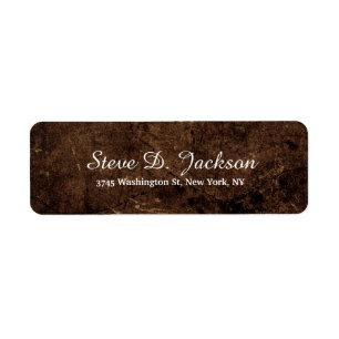 Unique Brown Stone Elegant Script Handwriting