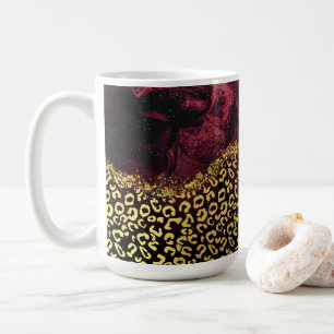 Unique Burgundy Leopard Spots Coffee Mug