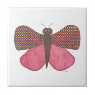Unique Butterfly Art Tile-Erin Brie Art Ceramic Ti Tile