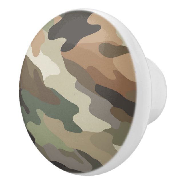 Unique Camouflage Ceramic Knob Drawer Pull Design (Right)