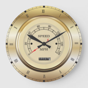 Unique Car Speedometer (MPH) Themed Large Clock