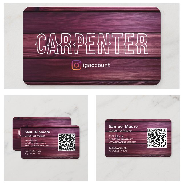 Unique Carpenter Sample Visiting Rustic Business Card (Unique Carpenter Sample Visiting Rustic Business Card)