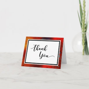 Unique, Carte de remerciements rouge Artsy, 2