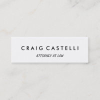 Unique Carte de visite moderne taille mince