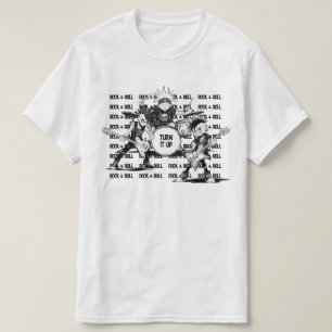 Unique Cartoon Rock & Roll Sketched Drawn Rockers T-Shirt