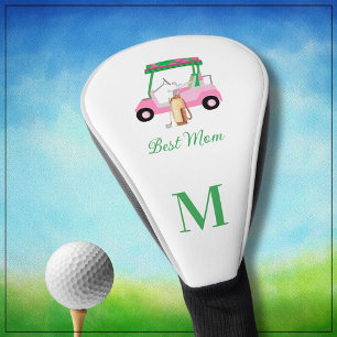 Unique Charming Best Mom Golf Cart Monogram Head Cover