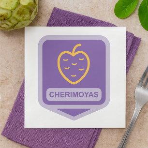Unique Cherimoya Fruit Graphic Customisable Napkin
