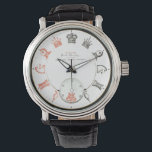 Unique Chess Pieces Watch<br><div class="desc">wristwatch with chess game pieces.</div>