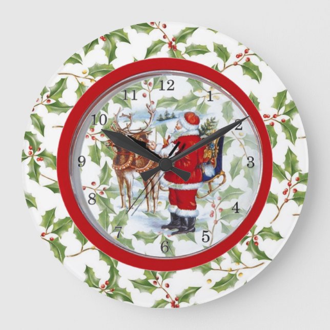Unique Christmas Clock Santa (Front)