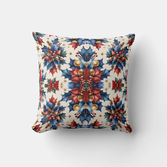 Unique Christmas In July Cotton Throw Pillow  (Front)