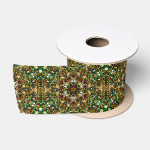 Unique Christmas Kaleidoscope Satin Ribbon