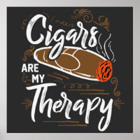 Unique Cigars are my therapy Quote