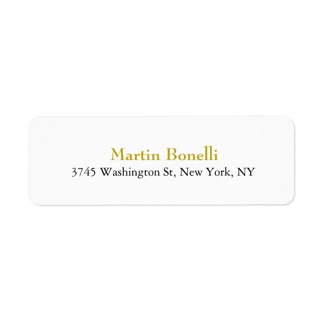 Unique Classic Simple Gold Color Name (Devant)