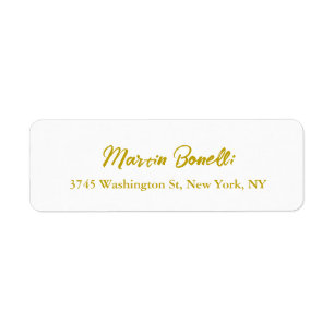 Unique Classic Simple Gold Color Nom Calligraphie