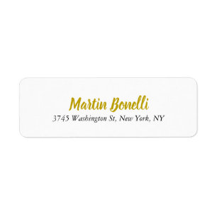 Unique Classic Simple Gold Color Nom Calligraphie