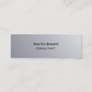 Unique Classical Silver Grey Slim Mini Business Card