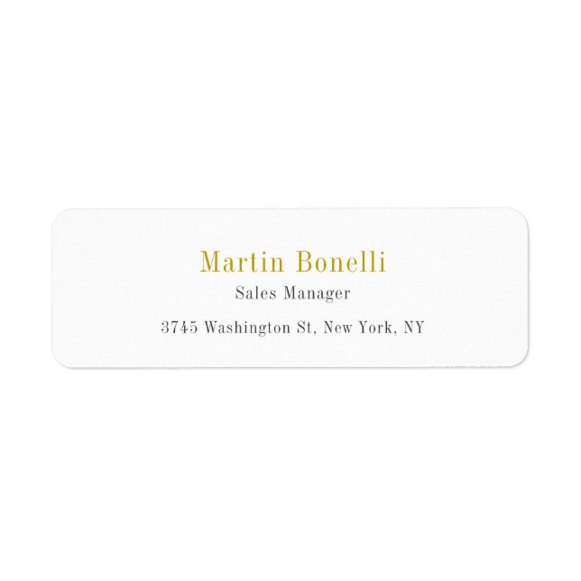 Unique Classical Simple Gold Colour Name (Front)
