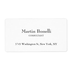 Unique Classical Simple White Minimalist