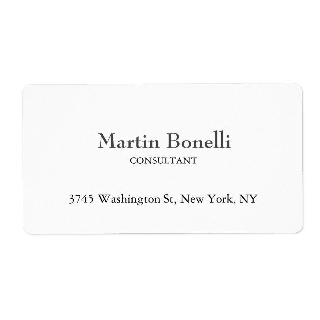 Unique Classical Simple White Minimalist (Front)