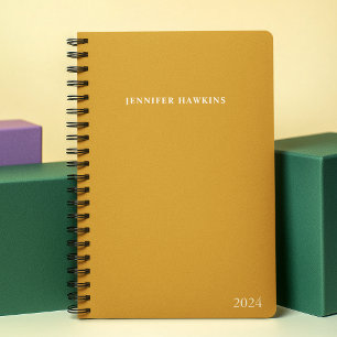 Unique Clean Mustard Weekly Personal Calendar Planner