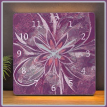 Unique clock in flower style