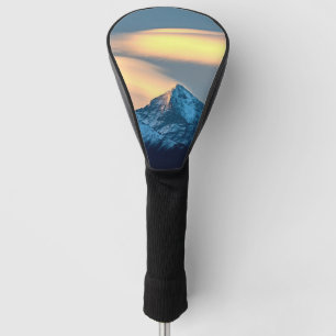 Unique Clouds Over Snow Covered Mountains Golf Head Cover