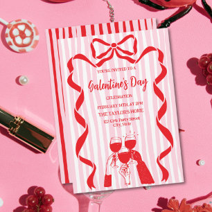 Unique Cocktail Galentine's Day Party Brunch  Invitation