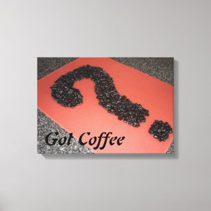 Unique Coffee Bean Art Canvas Print