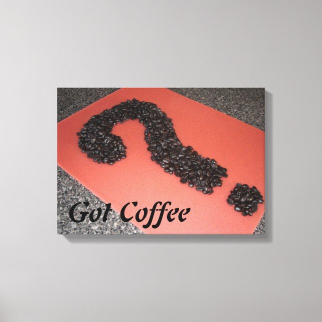 Unique Coffee Bean Art Canvas Print (Front)