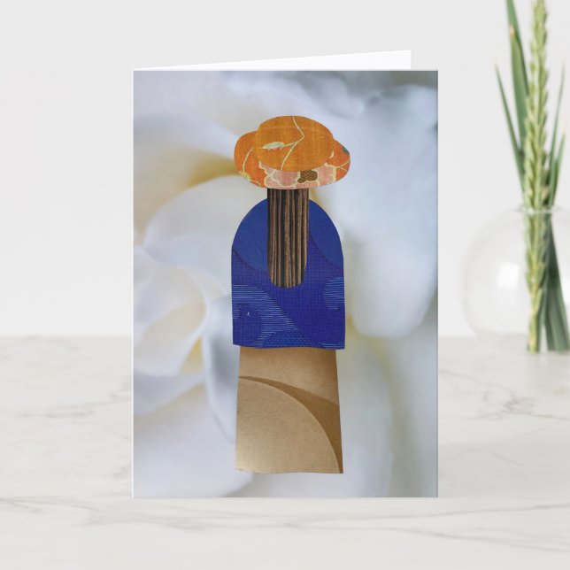 Unique Collage Earth Mama Belle Blank Card (Front)