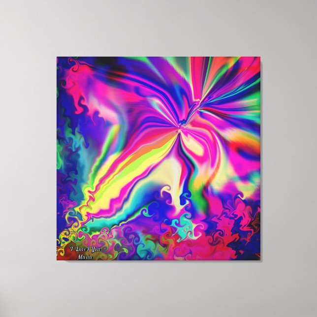 Unique Colorful Abstract Marble Liquified Wall Art (Front)