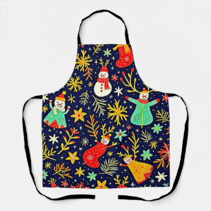 Unique Colorful Festive Pattern Art Apron