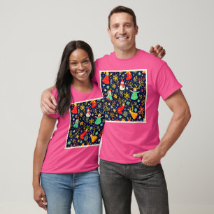 Unique Colorful Festive Pattern Art T-Shirt