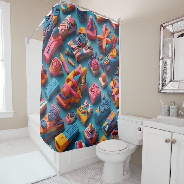 Unique & Colorful Shaped Erasers Pattern Design (In Situ)
