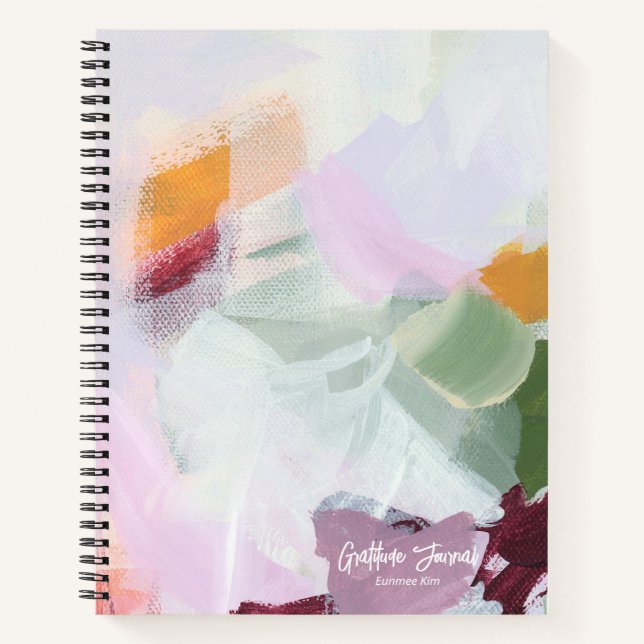 Unique Colourful Abstract Art Personalized Name Notebook (Front)
