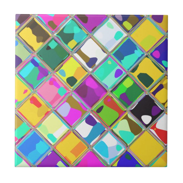 Unique Colourful Ceramic Tile (Front)