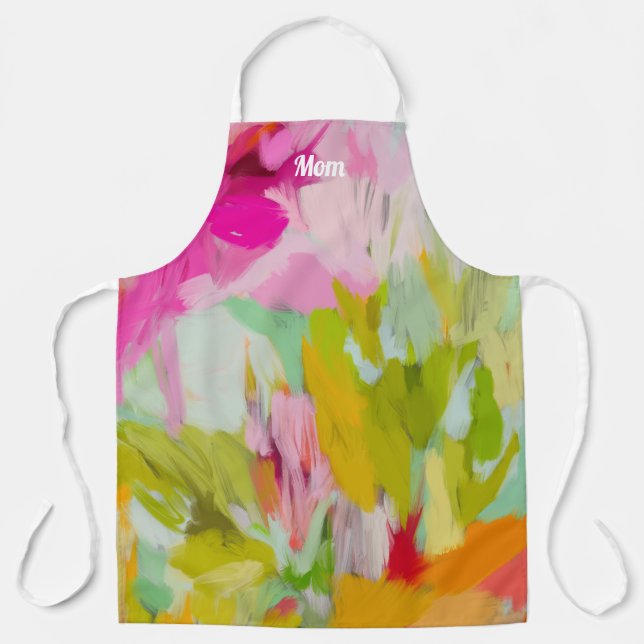 Unique Colourful Mom Gift Idea All-Over Print Apro Apron (Front)