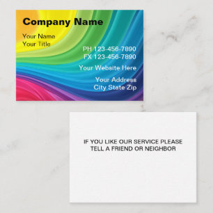 Unique Colourful Painter Business Cards