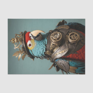 Unique Colourful Steampunk Parrot Tissue Paper