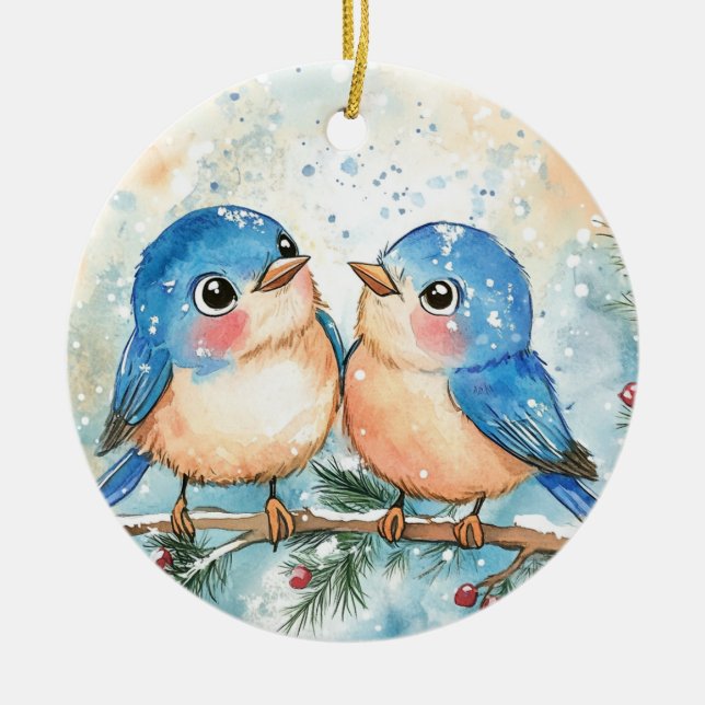 Unique Colourful Styles, Christmas Ceramic Ornament (Front)