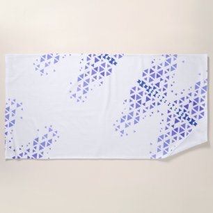 Unique Colourful Triangle Pattern & Quotes Beach Towel