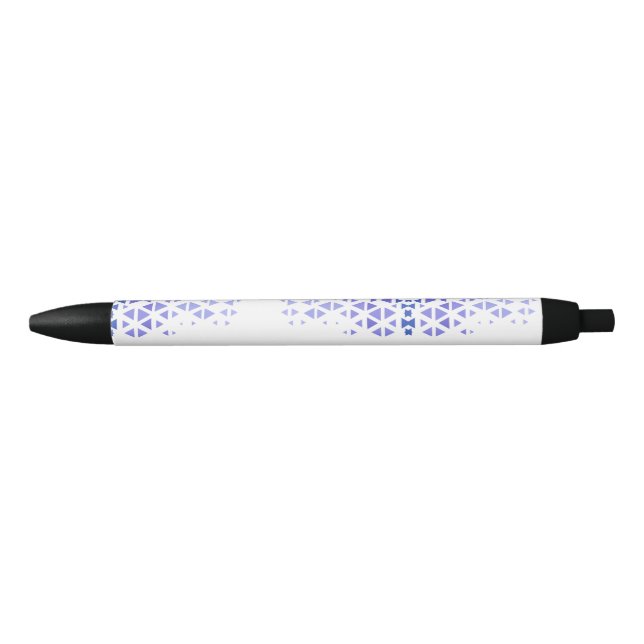 Unique Colourful Triangle Pattern & Quotes Black Ink Pen (Front)