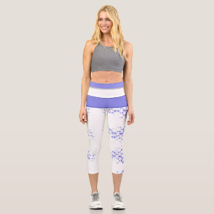 Unique Colourful Triangle Pattern & Quotes Capri Leggings