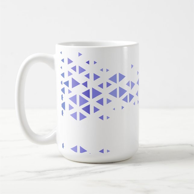Unique Colourful Triangle Pattern & Quotes Coffee Mug (Left)