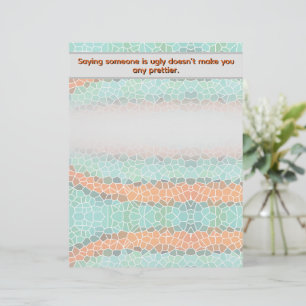 Unique Colourful Triangle Pattern & Quotes Letterhead