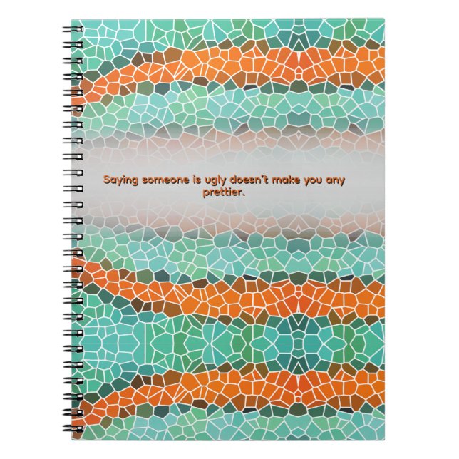 Unique Colourful Triangle Pattern & Quotes Notebook (Front)